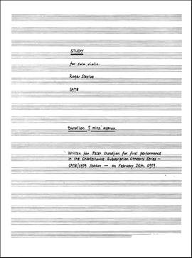 Steptoe: Study for Solo Violin