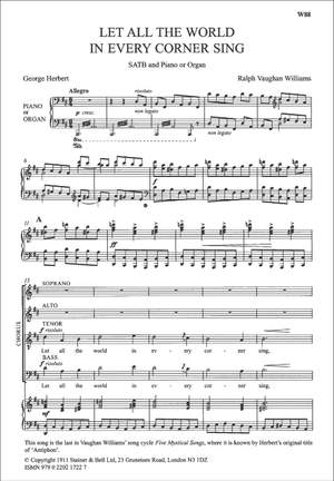 Vaughan Williams: Let all the world in every corner sing (Antiphon)