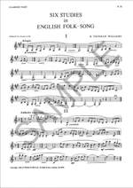 Vaughan Williams: Six Studies in English Folk Song. Clarinet part Product Image