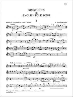 Vaughan Williams: Six Studies in English Folk Song. Cor anglais part
