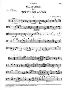 Vaughan Williams: Six Studies in English Folk Song. Viola part