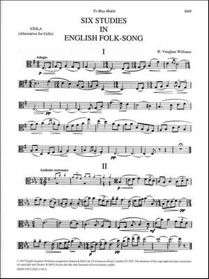 Vaughan Williams: Six Studies in English Folk Song. Viola part