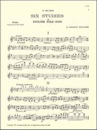Vaughan Williams: Six Studies in English Folk Song. Violin part