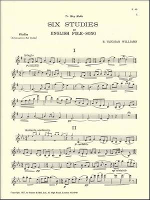 Vaughan Williams: Six Studies in English Folk Song. Violin part