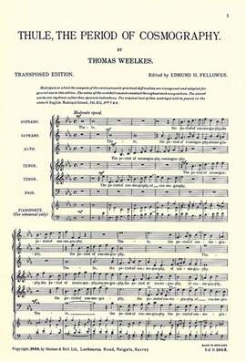 Weelkes: The Andalusian Merchant with Thule, the Period of Cosmography