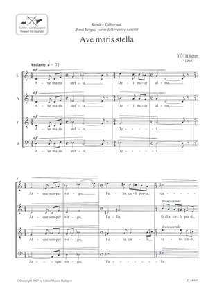 Toth, Peter: Ave Maris Stella. SATB