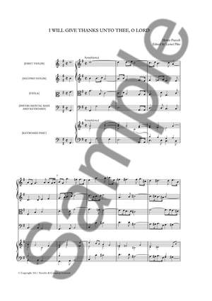 Henry Purcell: I Will Give Thanks Unto Thee O Lord