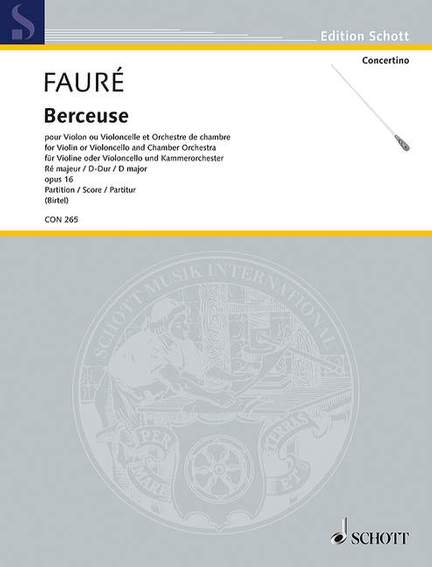 Fauré, G: Berceuse D major D major op. 16 | Presto Music