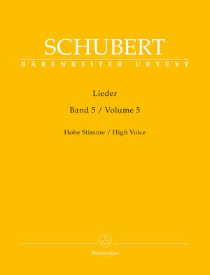 Schubert: Lieder Volume 5 High Voice (Urtext)