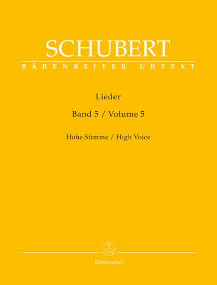 Schubert: Lieder Volume 5 High Voice (Urtext)