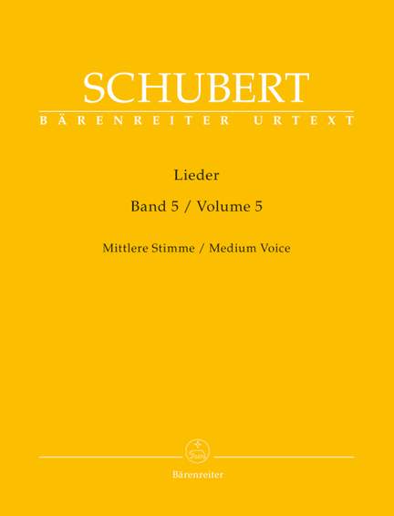 Schubert: Lieder Volume 5 Medium Voice (Urtext)