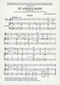 MacMillan, J: St Anne's Mass