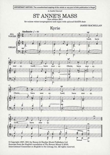 MacMillan, J: St Anne's Mass