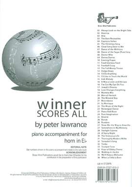 Winner Scores All Piano Accompaniment for Eb Horn