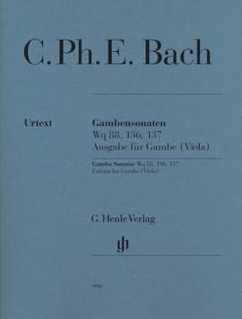 Bach, C P E: Gamba Sonatas WQ 88, 136, 137