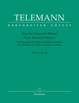 Telemann, G: Sonatas (2) in F (TWV 41: F4), in A (TWV 41: A6) (Urtext)