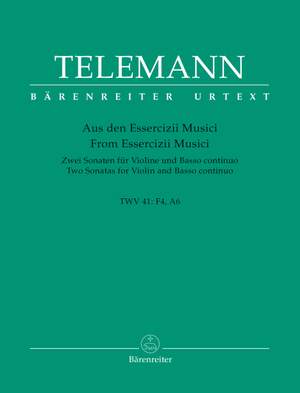 Telemann, G: Sonatas (2) in F (TWV 41: F4), in A (TWV 41: A6) (Urtext)