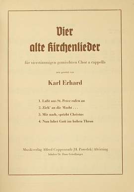 Erhard: Erhard, 4 alte Kirchenlieder