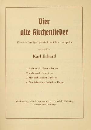 Erhard: Erhard, 4 alte Kirchenlieder