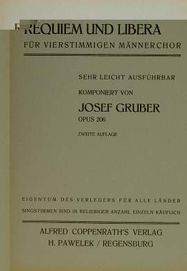 Josef Gruber: Requiem und Libera