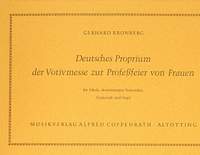 Kronberg: Deutsches Proprium der Votivmesse zur Professfeier von Frauen