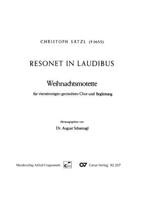 Sätzl: Resonet in laudibus