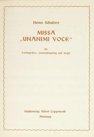 Schubert: Missa Unanimi voce