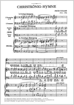 Goller: ChristkönigsHymne (EsDur)