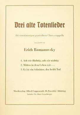Romanovsky: Drei alte Totenlieder