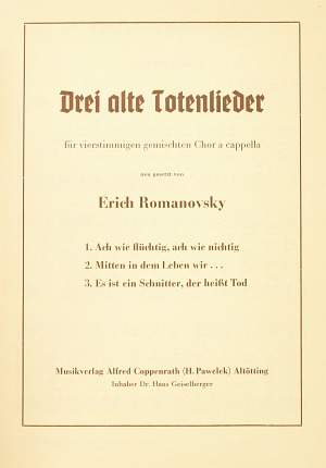 Romanovsky: Drei alte Totenlieder