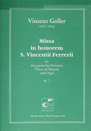 Goller: Missa in honorem Sancti Vincentii Ferrerii (Op.7; FDur)