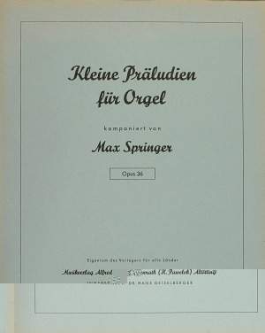 Springer: Kleine Präludien für Orgel (36)