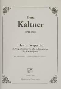 Kaltner: Hymni Vespertini