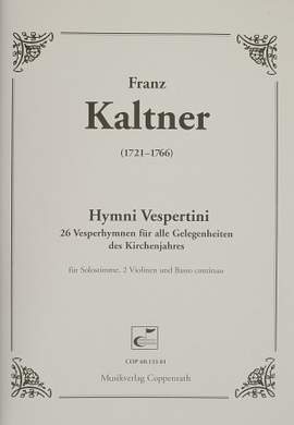 Kaltner: Hymni Vespertini