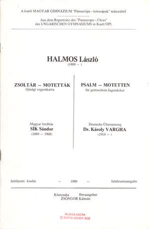Halmos: 14 Psalm-Motetten für gem. Chor