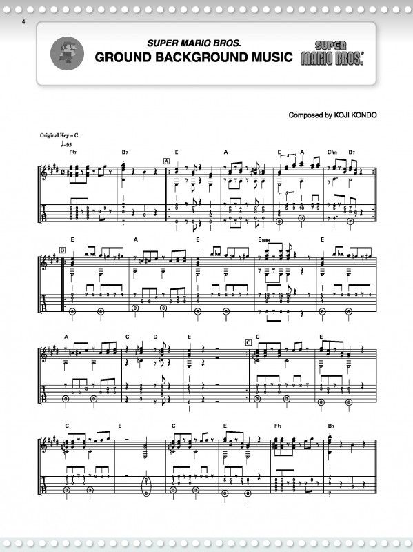 Super Mario Series Songs Tunes  Learn to Play Orchestra Guitar MUSIC BOOK 
