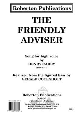 Carey: Friendly Adviser (Real.Cockshott)