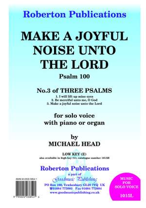 Head: Make A Joyful Noise-Psalm100 (Low)