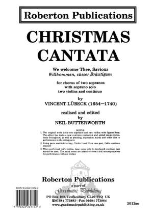Lubeck: Christmas Cantata (Butterworth)