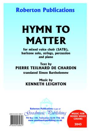 Leighton: Hymn To Matter (Cantata)