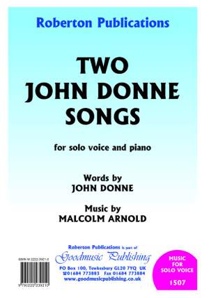 Arnold M: Two John Donne Songs
