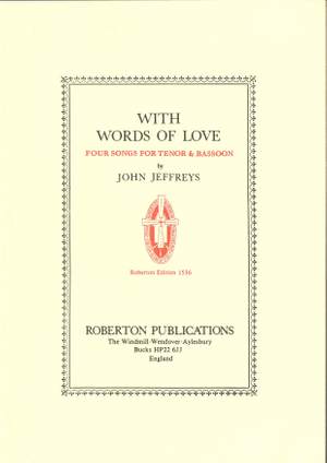 Jeffreys J: With Words Of Love - Four Songs
