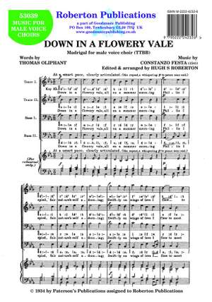 Festa: Down In A Flowery Vale Arr.Roberton