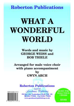 Weiss: What A Wonderful World Arr.Arch
