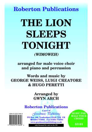 Weiss: Lion Sleeps Tonight Wimoweh (Arch)