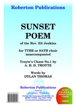 Troyte: Sunset Poem (Troyte's Chant No.1)