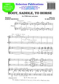 Lewis W R: Boot Saddle To Horse