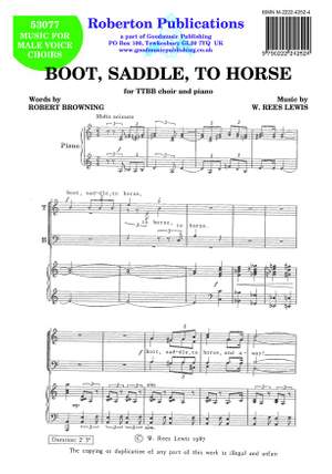 Lewis W R: Boot Saddle To Horse