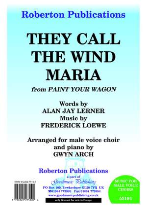 Loewe: They Call The Wind Maria (Arr.Arch)