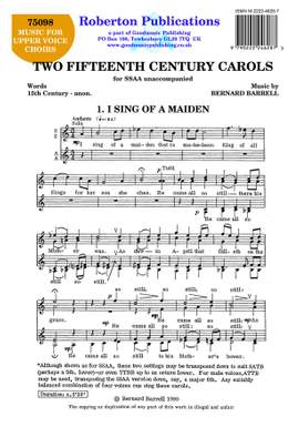 Barrell B: Two Fifteenth Century Carols